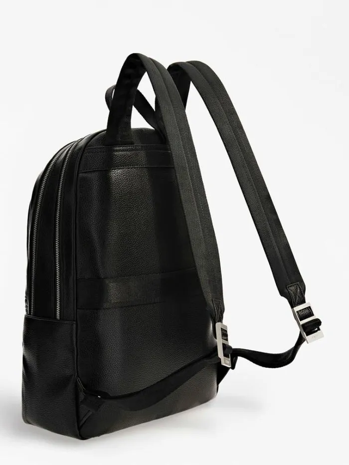 Men Riviera Front Pocket Backpack Black Guess Backpacks And Bum Bags