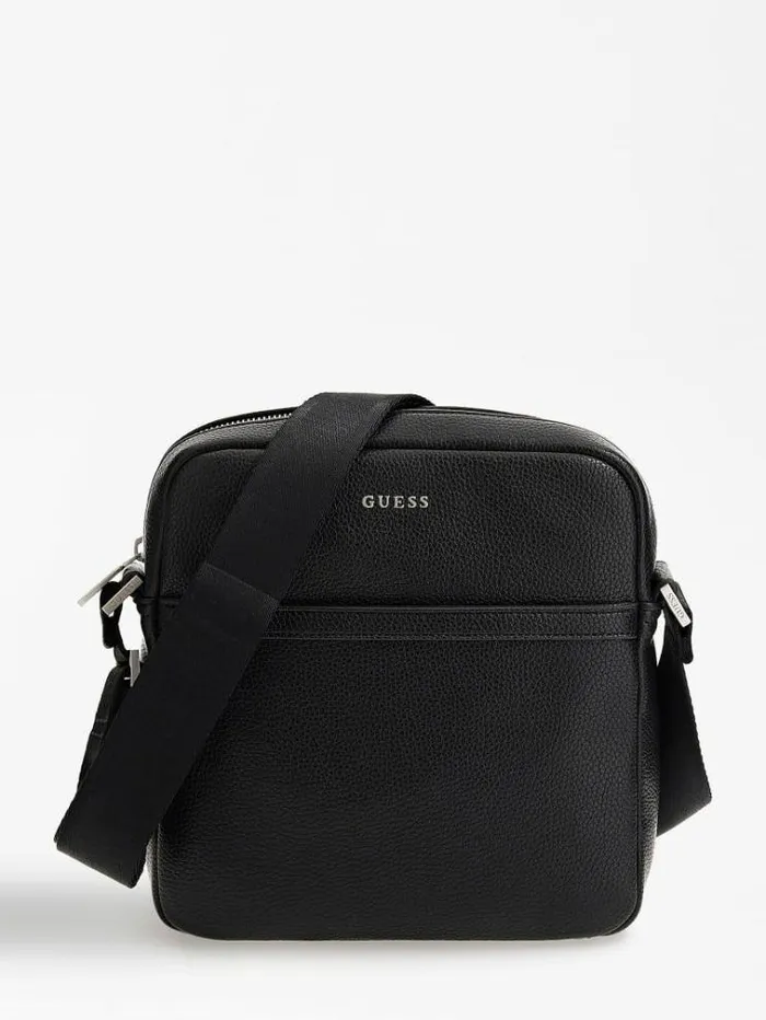 Men Riviera Mini Crossbody Bag Black Guess City Bags