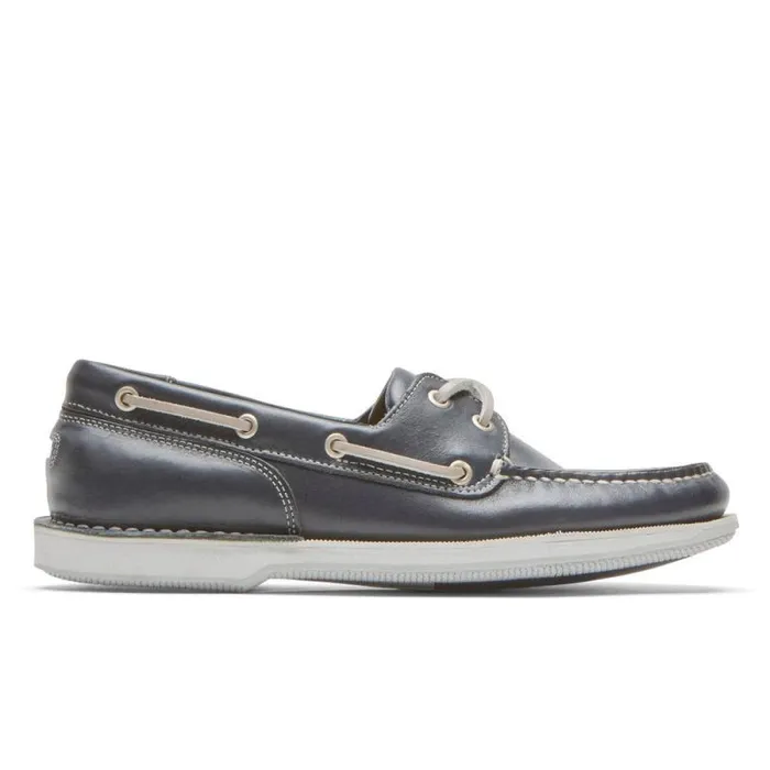 Men Rockport Boat Shoes Perth Boat Shoe Navy Leather