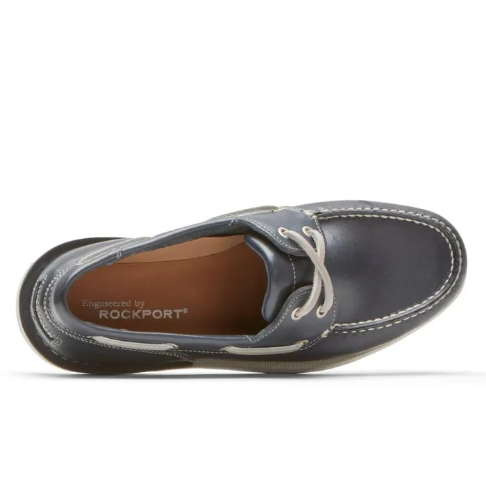 Men Rockport Boat Shoes Perth Boat Shoe Navy Leather