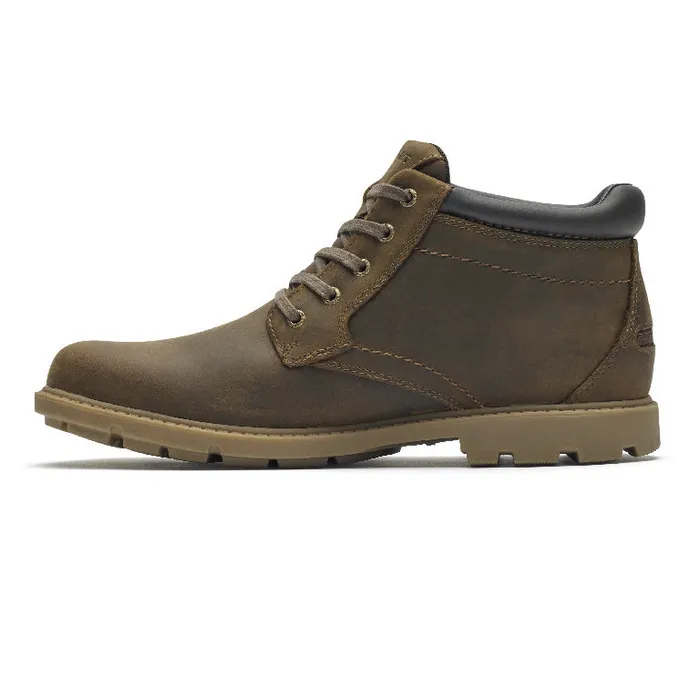 Men Rockport Boots Rugged Bucks Waterproof Boot Boston Tan