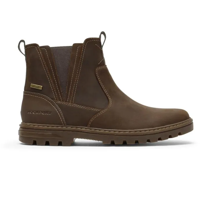 Men Rockport Boots Weather Or Not Waterproof Chelsea Boot New Tan Leathersuede