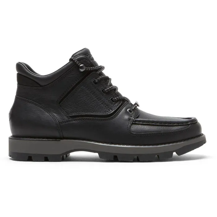 Men Rockport Boots XCS Umbwe II Waterproof Moc Front Trail Boot Black Leather