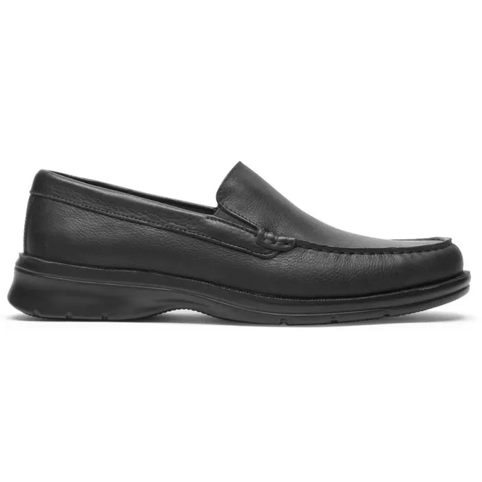 Men Rockport Loafers and SlipOns Palmer Venetian Loafer Black Tumbled