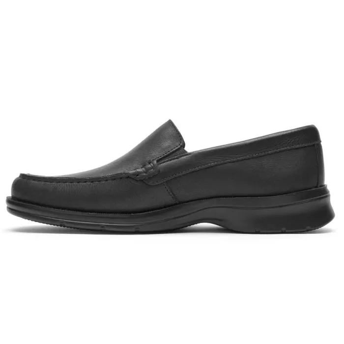 Men Rockport Loafers and SlipOns Palmer Venetian Loafer Black Tumbled