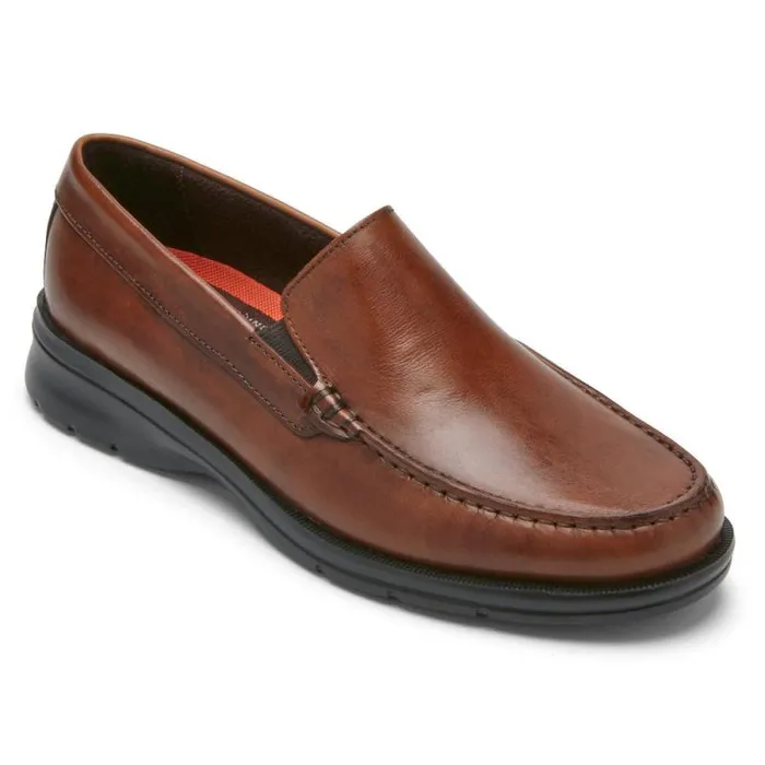 Men Rockport Loafers and SlipOns Palmer Venetian Loafer Cognac Antique