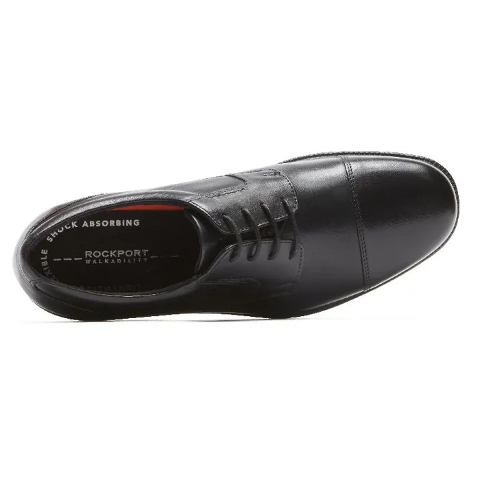 Men Rockport Oxfords and LaceUps Charles Road Cap Toe Oxford Black