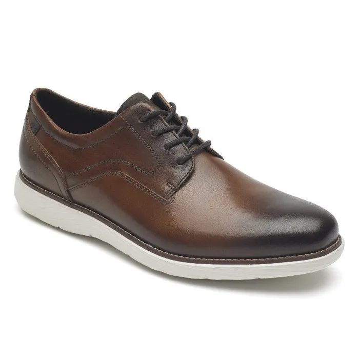 Men Rockport Oxfords and LaceUps Garett Plain Toe Oxford Cognac