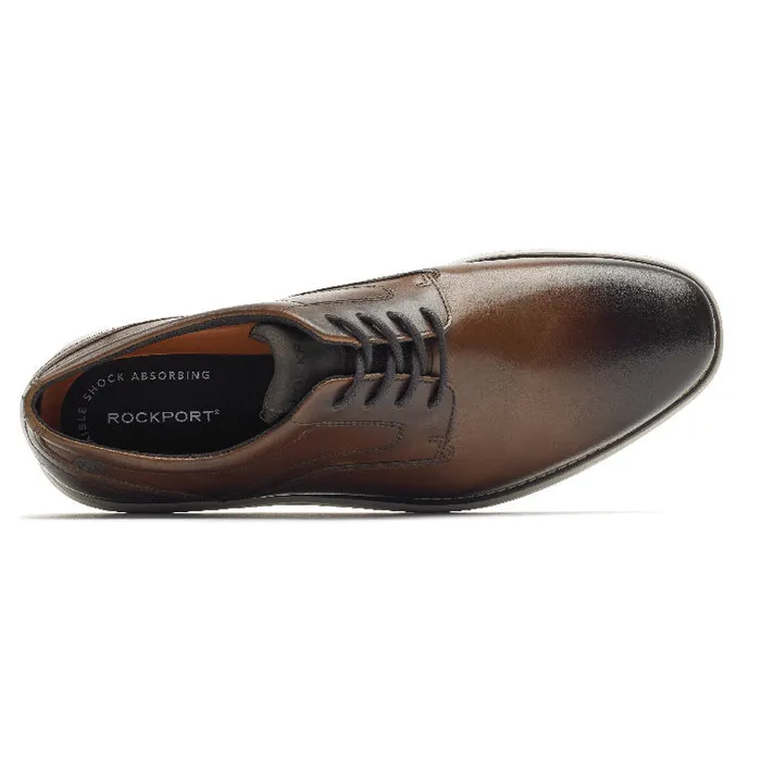 Men Rockport Oxfords and LaceUps Garett Plain Toe Oxford Cognac