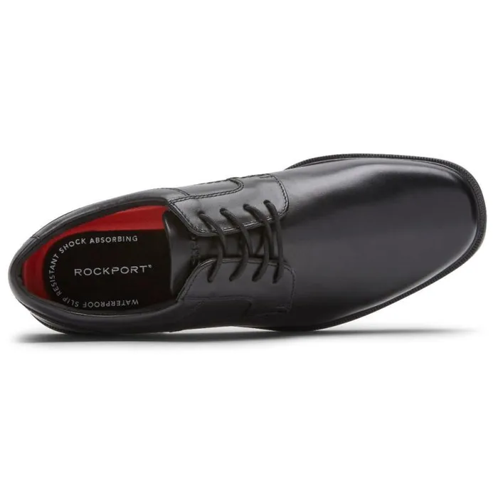 Men Rockport Oxfords and LaceUps Robinsyn Waterproof Plain Toe Oxford Black