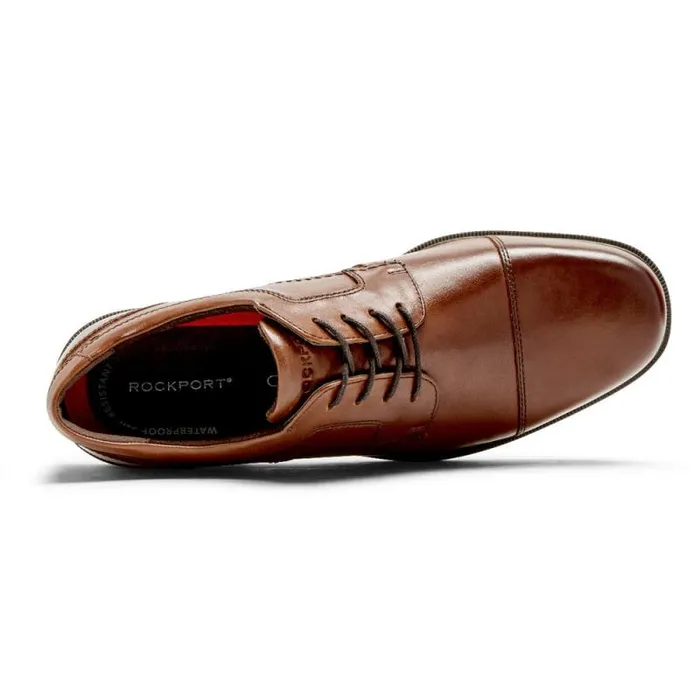 Men Rockport Oxfords and LaceUps Taylor Waterproof Cap Toe Oxford Tan