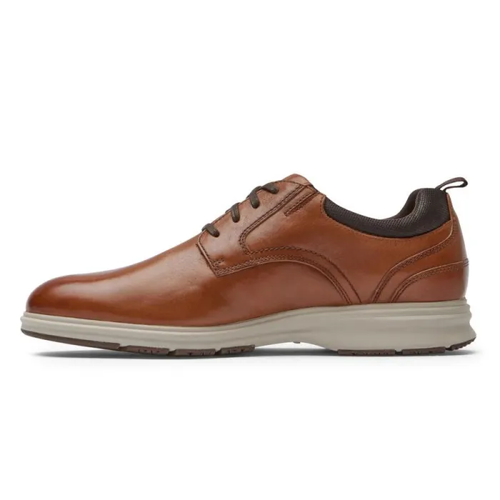 Men Rockport Oxfords and LaceUps Total Motion City Plain Toe Oxford Tan Tumbled