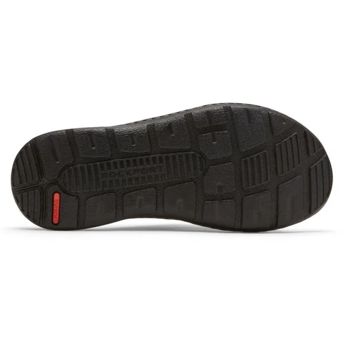 Men Rockport Sandals Darwyn 2 Slide Black Lea Ii