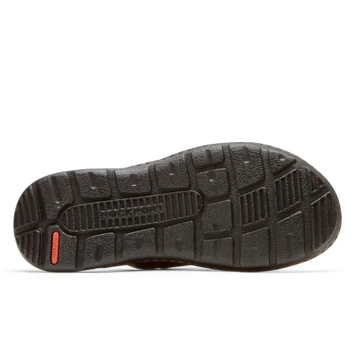 Men Rockport Sandals Darwyn Slide Coach Brown