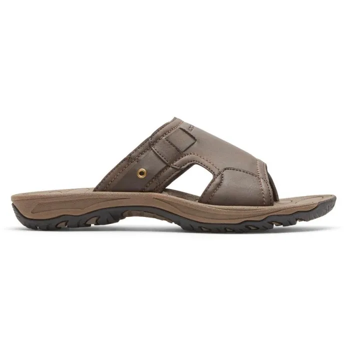 Men Rockport Sandals Hayes Slide Brown
