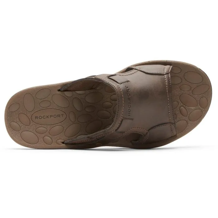 Men Rockport Sandals Hayes Slide Brown