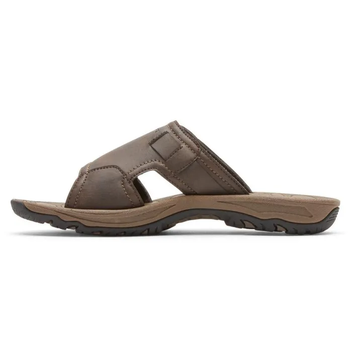 Men Rockport Sandals Hayes Slide Brown