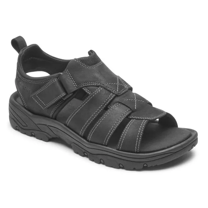 Men Rockport Sandals Springboro Rocklake Fisherman Sandal Black