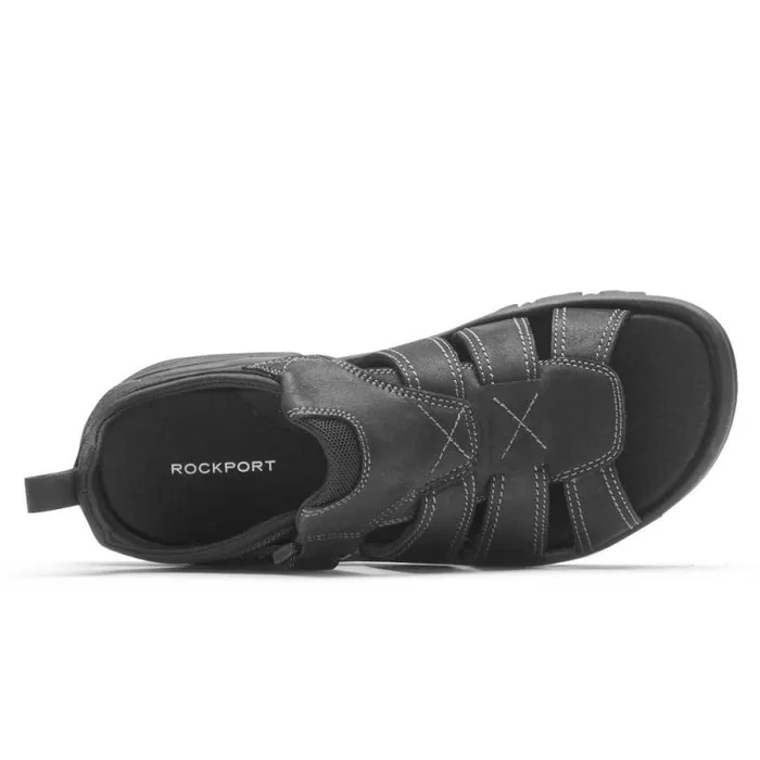 Men Rockport Sandals Springboro Rocklake Fisherman Sandal Black