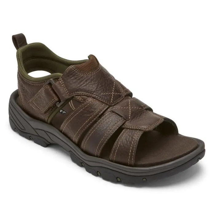 Men Rockport Sandals Springboro Rocklake Fisherman Sandal Brown