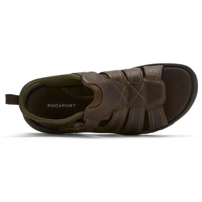 Men Rockport Sandals Springboro Rocklake Fisherman Sandal Brown