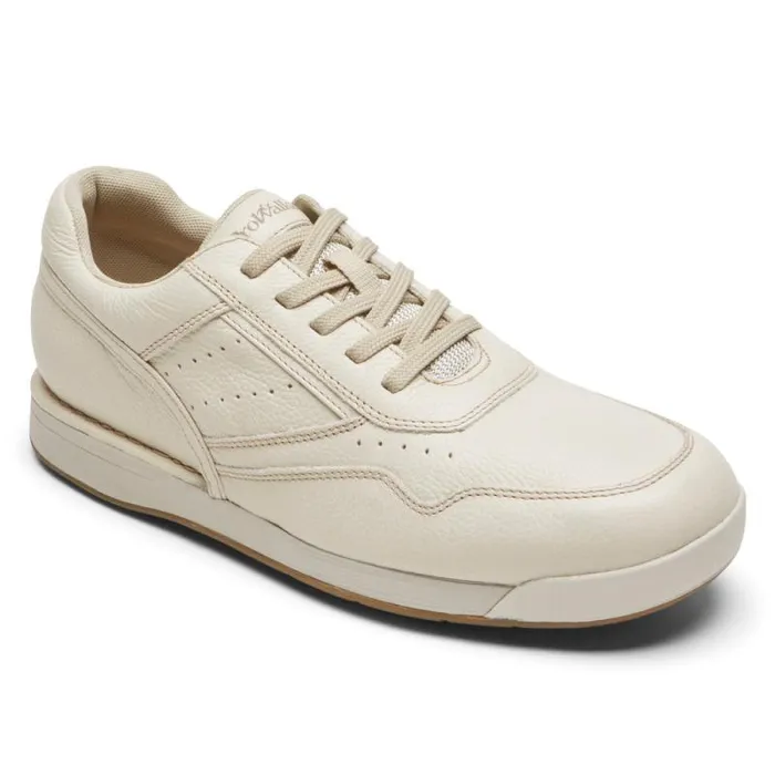 Men Rockport Sneakers ProWalker 7100 Plus LaceUp Active Shoe Off White Lea