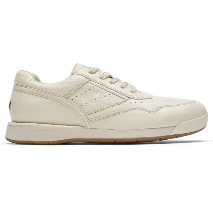 Men Rockport Sneakers ProWalker 7100 Plus LaceUp Active Shoe Off White Lea