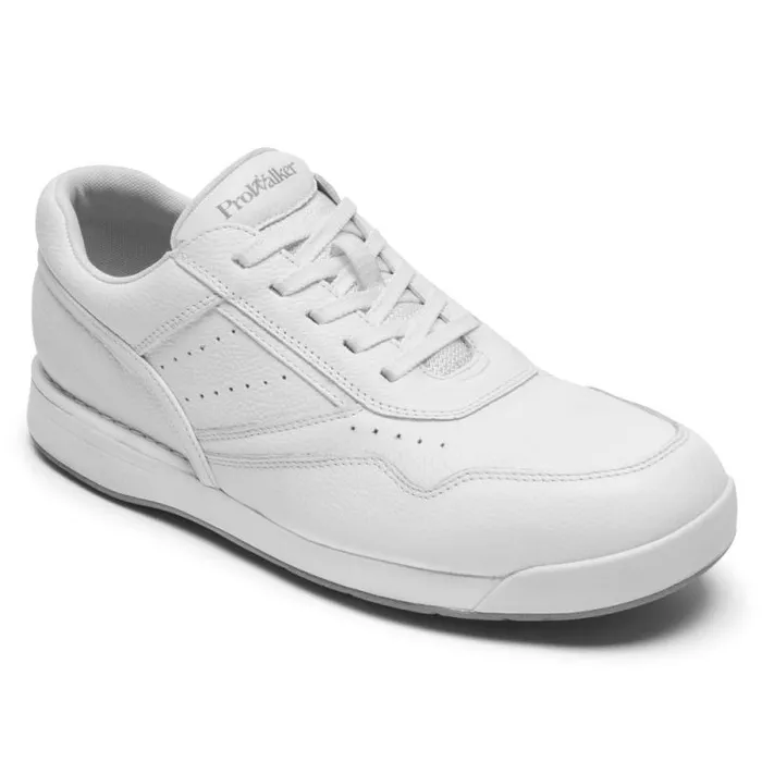 Men Rockport Sneakers ProWalker 7100 Plus LaceUp Active Shoe White Leather