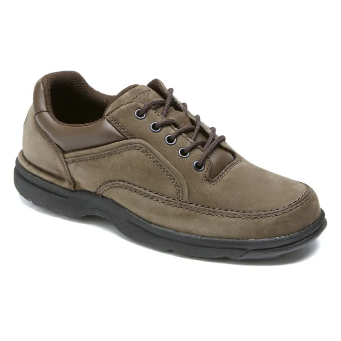 Men Rockport Sneakers Ridgefield Eureka LaceUp Chocolate Nubuck
