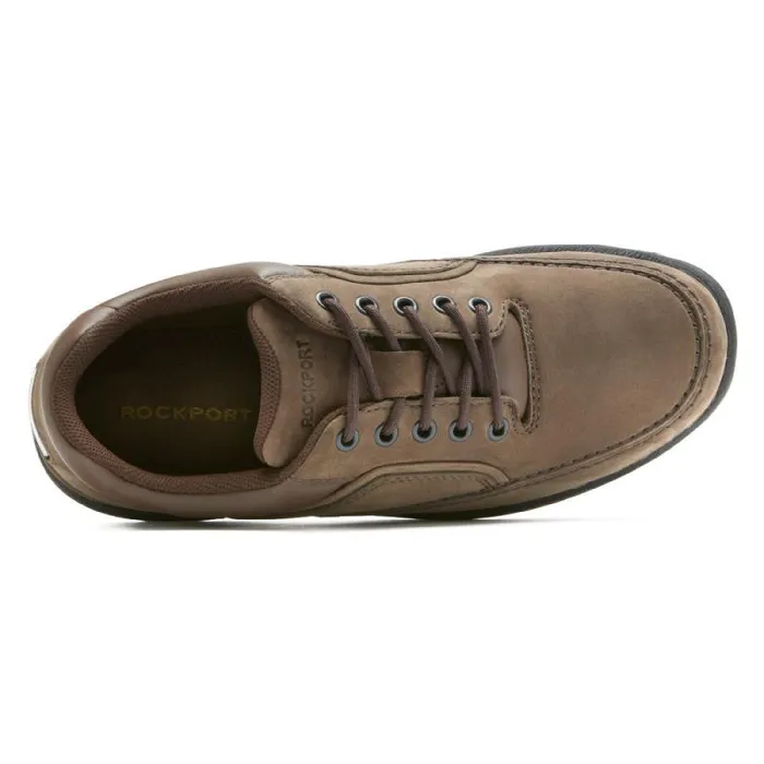 Men Rockport Sneakers Ridgefield Eureka LaceUp Chocolate Nubuck