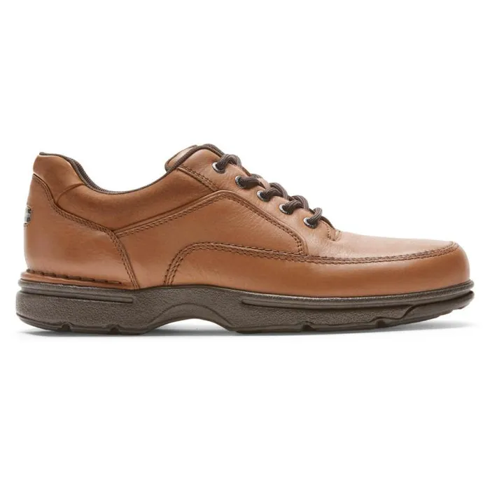 Men Rockport Sneakers Ridgefield Eureka LaceUp Tan Lea