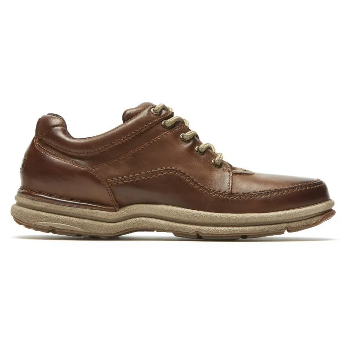 Men Rockport Sneakers World Tour Classic Lace Up Brown Leather