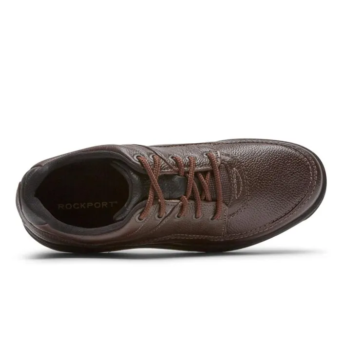 Men Rockport Sneakers World Tour Classic Lace Up Brown Tumbled