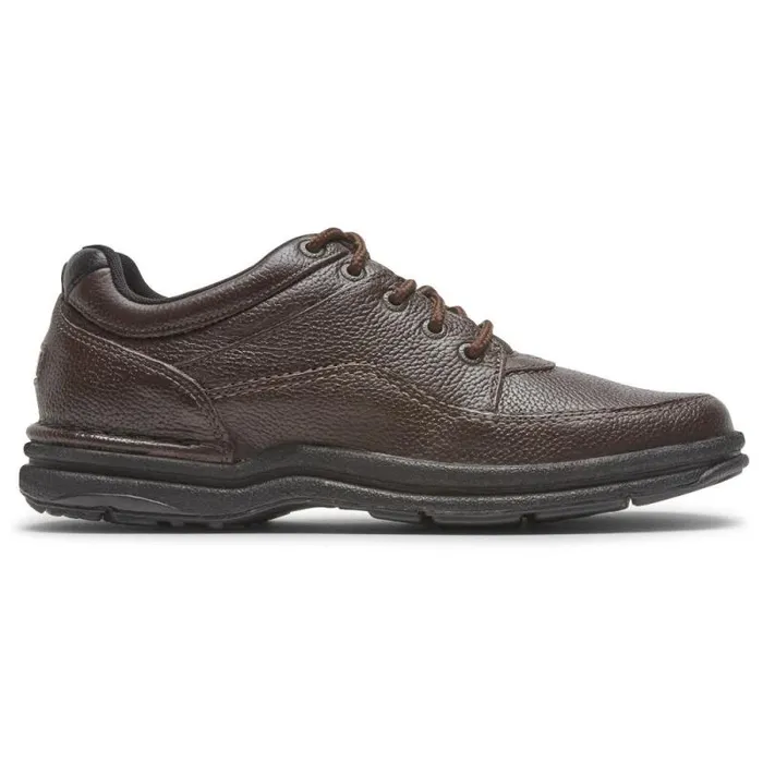 Men Rockport Sneakers World Tour Classic Lace Up Brown Tumbled