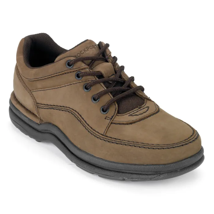Men Rockport Sneakers World Tour Classic Lace Up Chocolate Nubuck