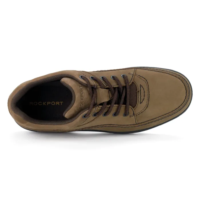 Men Rockport Sneakers World Tour Classic Lace Up Chocolate Nubuck