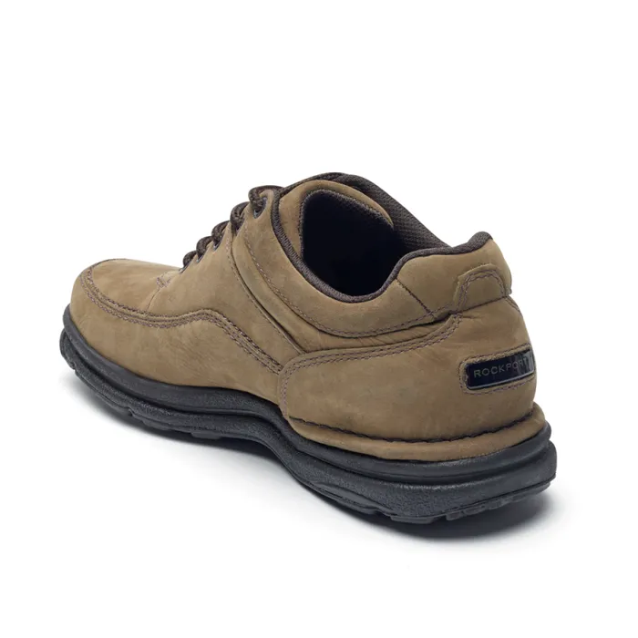Men Rockport Sneakers World Tour Classic Lace Up Chocolate Nubuck