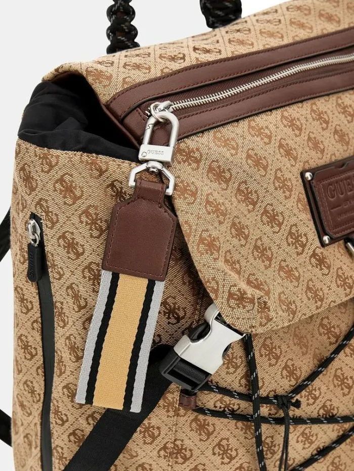 Men Salameda 4g Logo Backpack Multi Beige Guess Backpacks And Bum Bags
