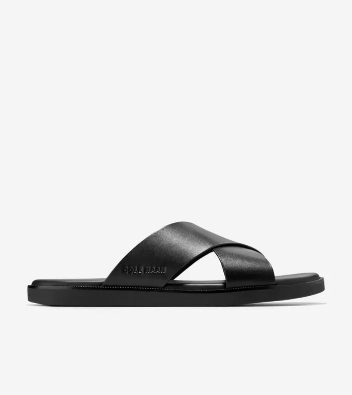 Men Sandals Cole Haan Nantucket Cross Strap Sandals Black