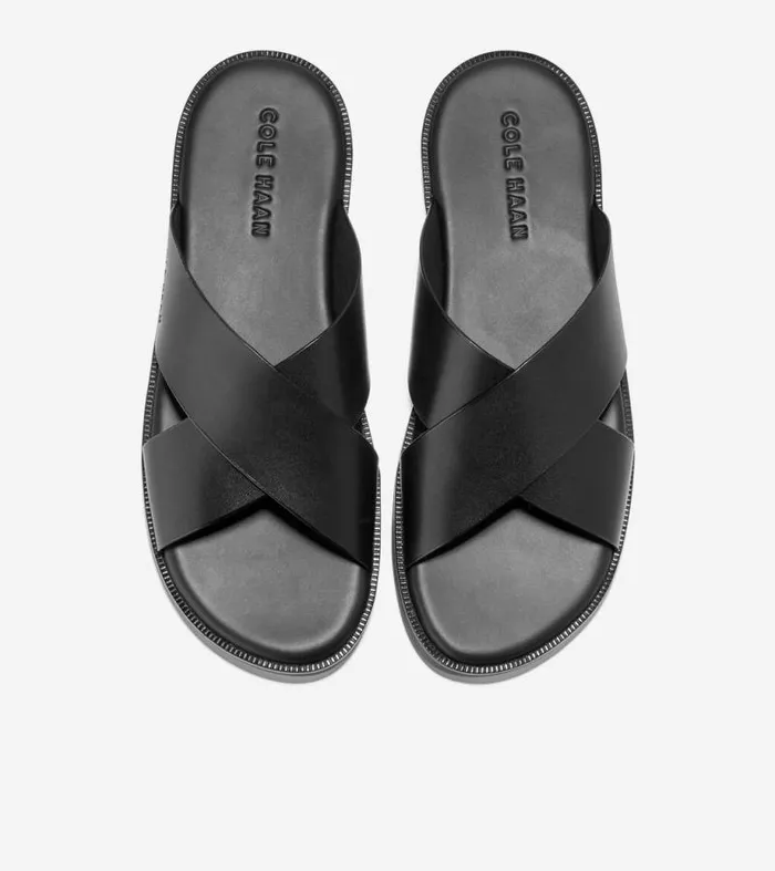 Men Sandals Cole Haan Nantucket Cross Strap Sandals Black