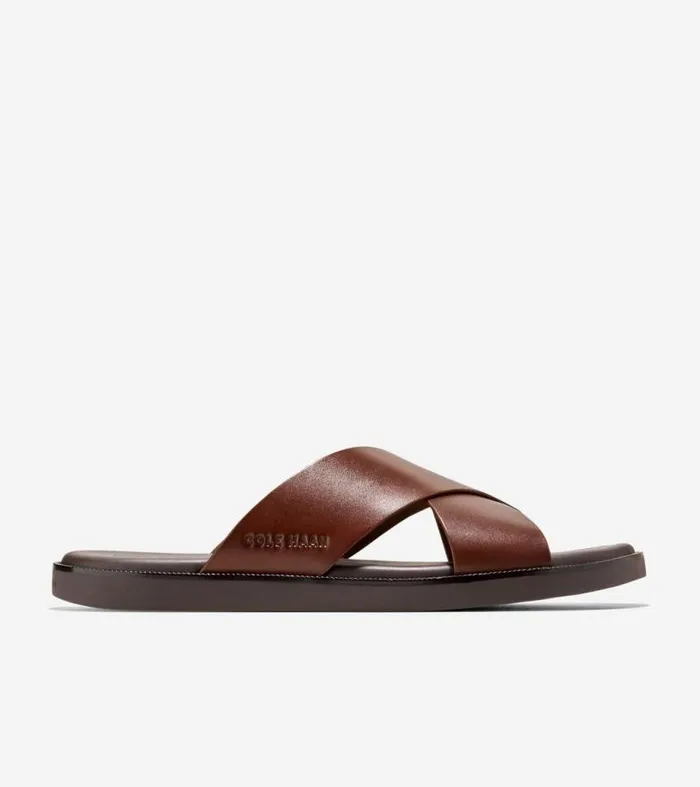 Men Sandals Cole Haan Nantucket Cross Strap Sandals Woodbury Brownjava