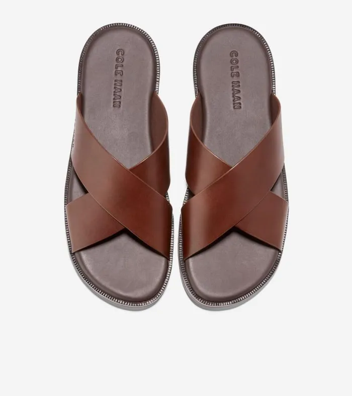 Men Sandals Cole Haan Nantucket Cross Strap Sandals Woodbury Brownjava