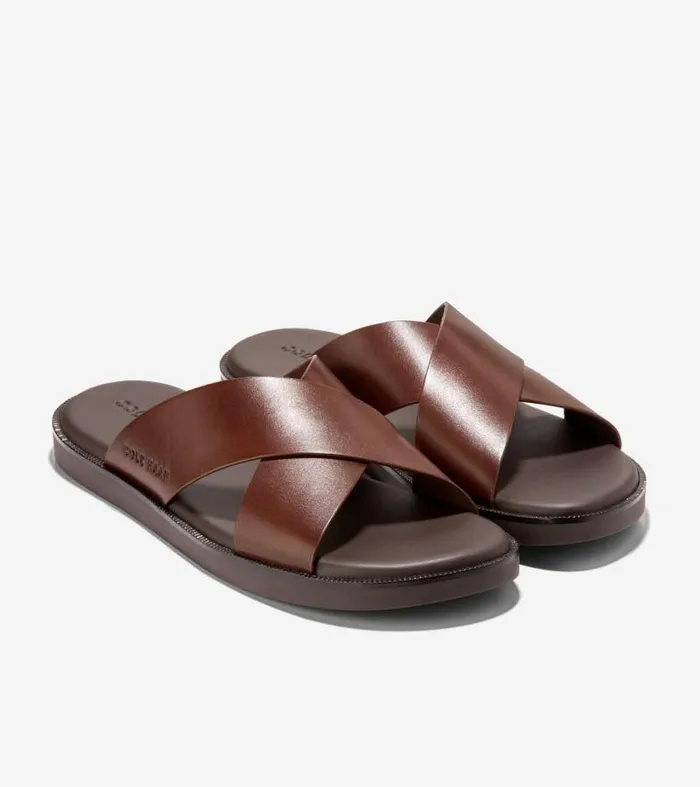 Men Sandals Cole Haan Nantucket Cross Strap Sandals Woodbury Brownjava