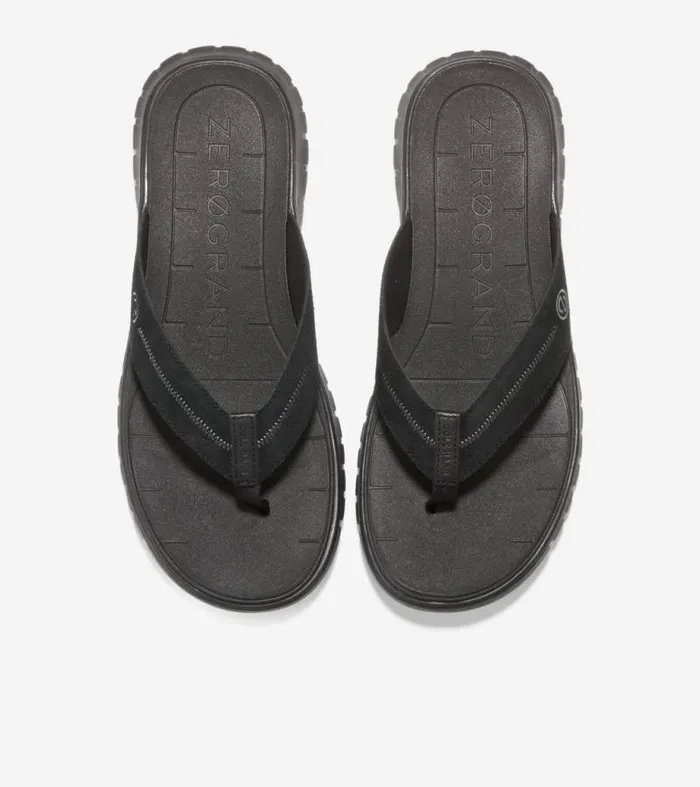 Men Sandals Cole Haan ZERGRAND Thong Sandal Black