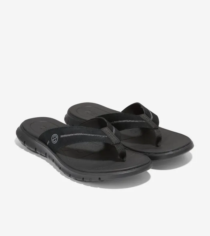 Men Sandals Cole Haan ZERGRAND Thong Sandal Black