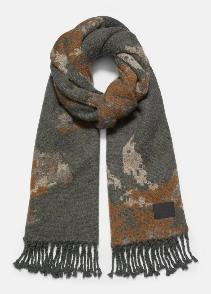 Men Scarves Hats and Gloves Vince Abstract Floral Brushed AlpacaBlend Scarf Midnight Forest Men Scarves Hats and Gloves Vince Abstract Floral Brushed AlpacaBlend Scarf Midnight Forest
