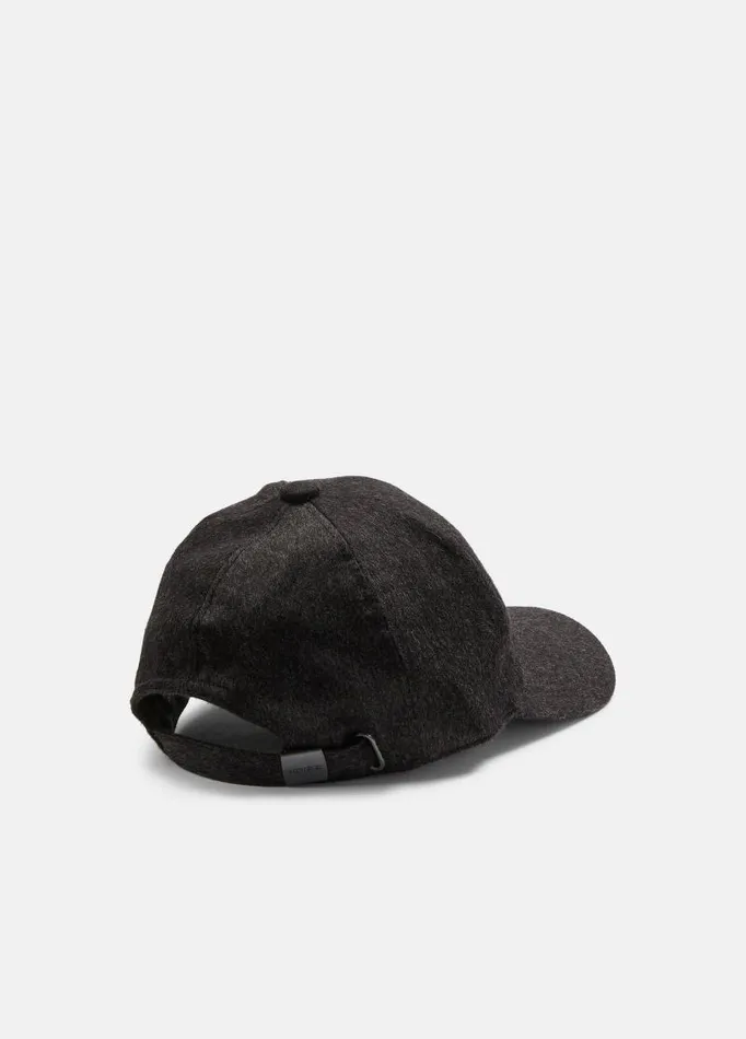 Men Scarves Hats and Gloves Vince Cashmere Baseball Cap Heather Charcoal