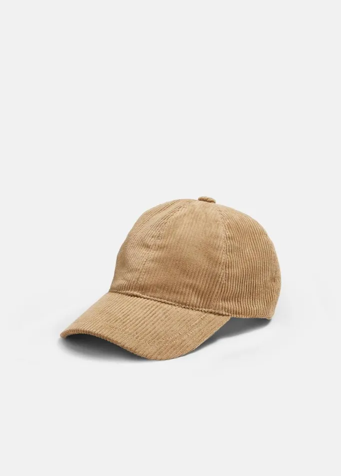 Men Scarves Hats and Gloves Vince Corduroy Baseball Cap Camel