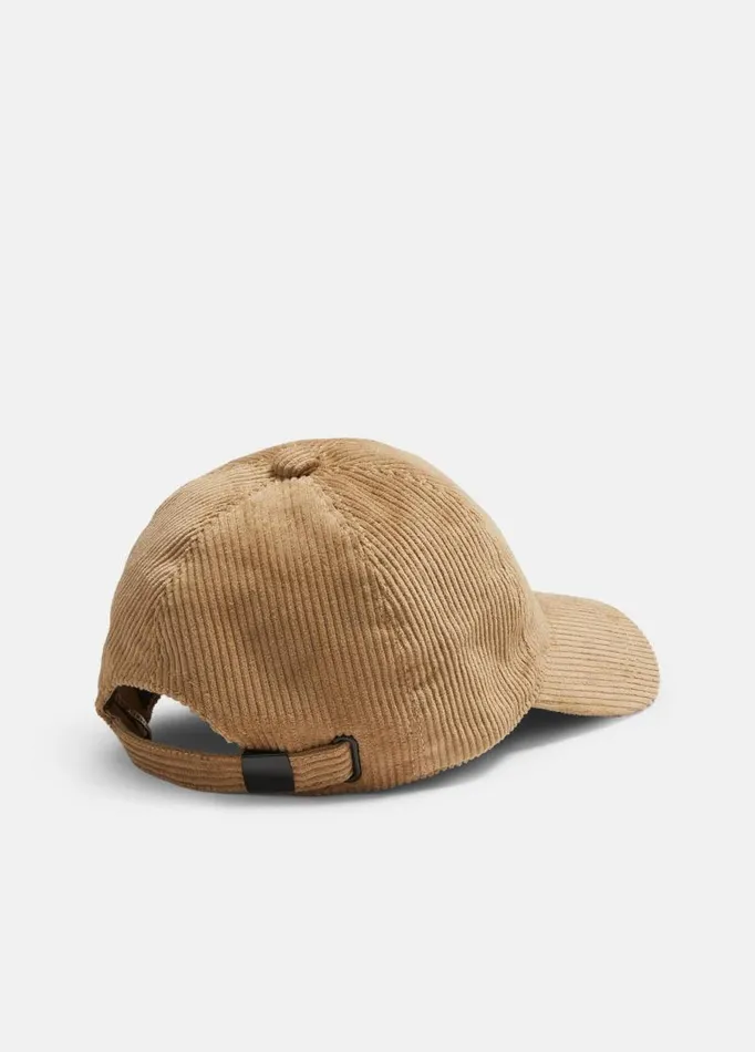 Men Scarves Hats and Gloves Vince Corduroy Baseball Cap Camel