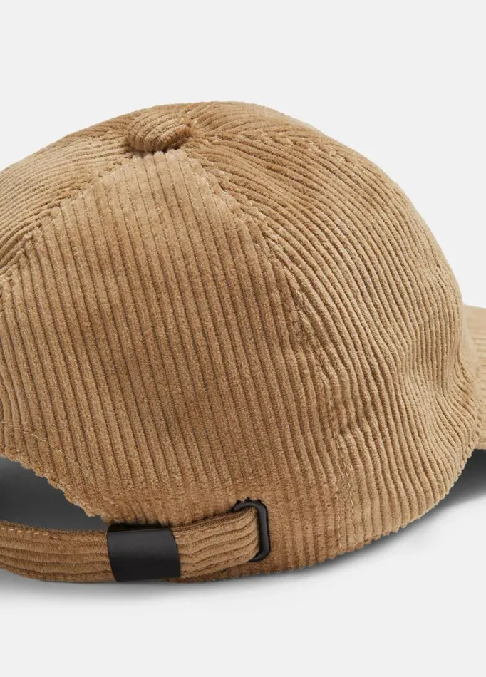 Men Scarves Hats and Gloves Vince Corduroy Baseball Cap Camel
